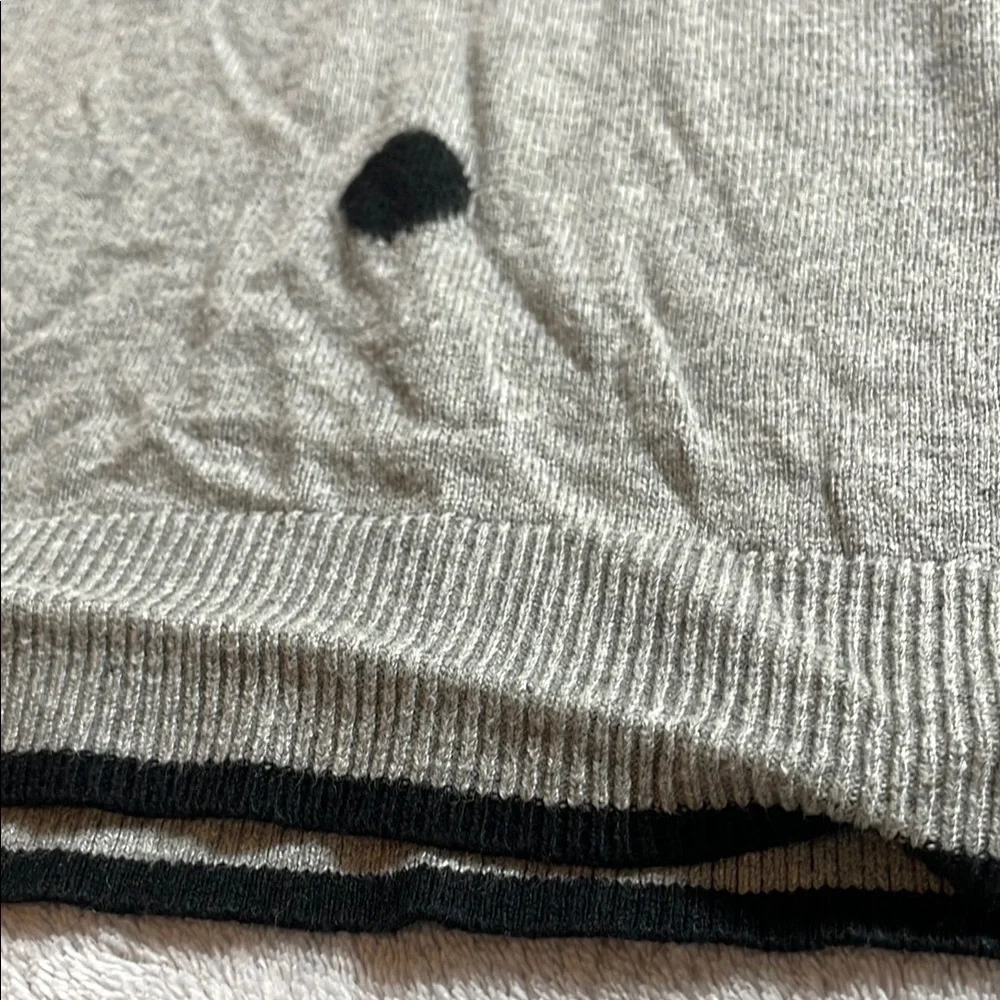 Market & Spruce Gray Polka Dot Sweater
